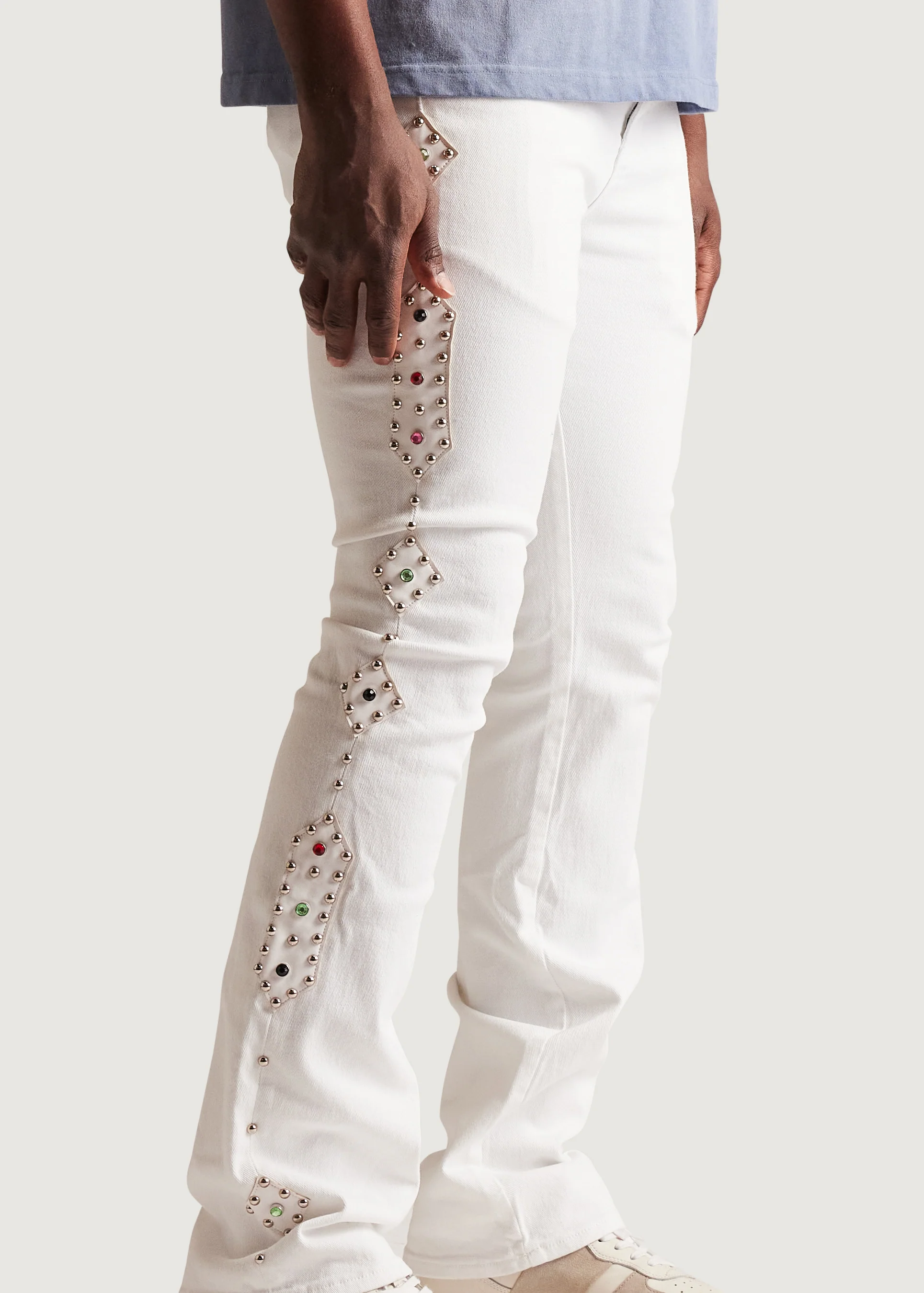 Corrosion Flare Denim (White) - Image 6