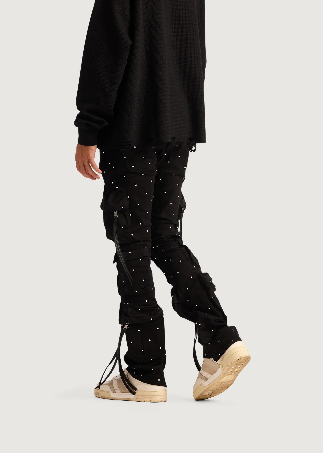 Hawk Cargo Flare Denim (Black) - Image 7