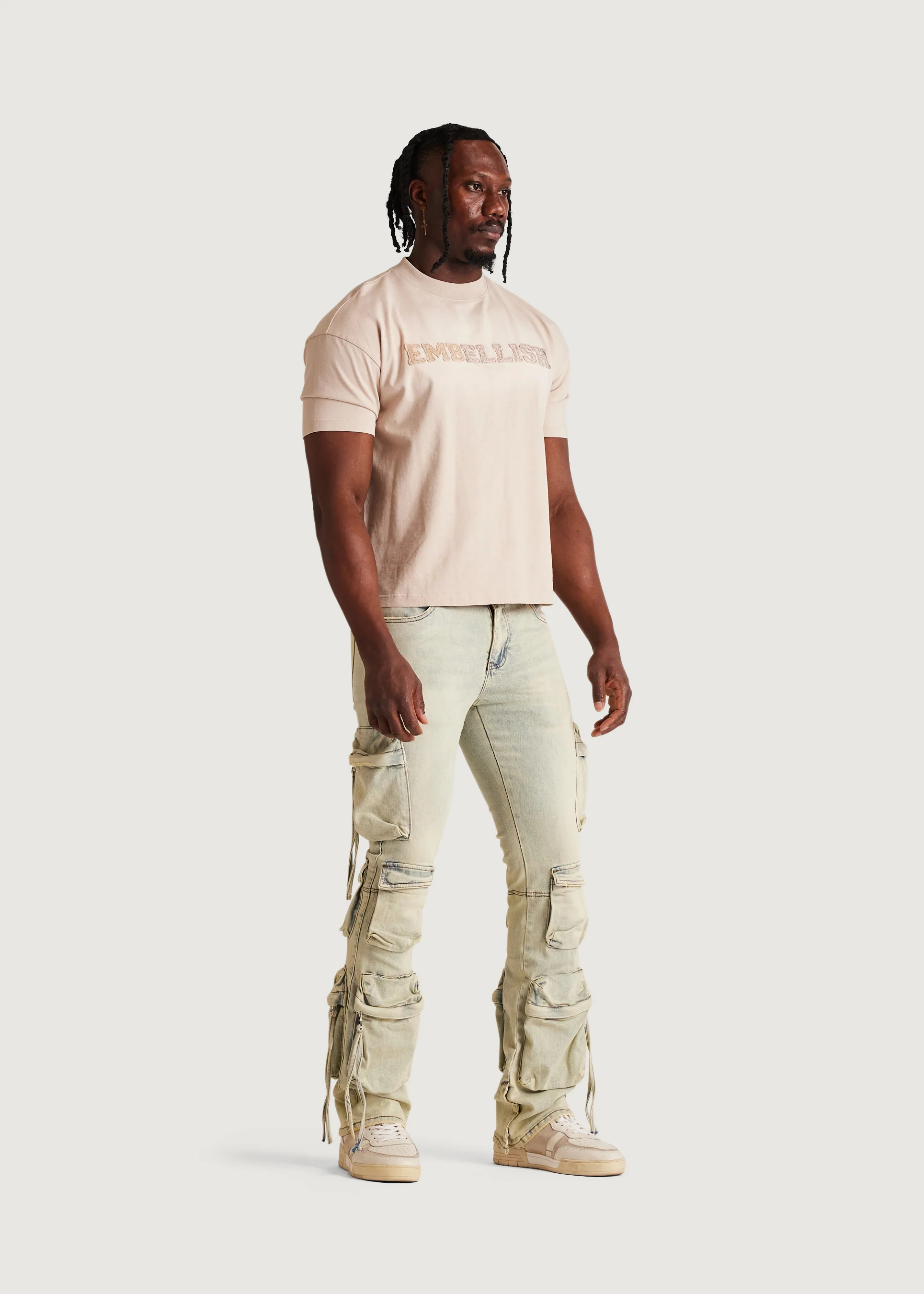 Hawk Flare Cargo Denim (Acid Sand) - Image 4